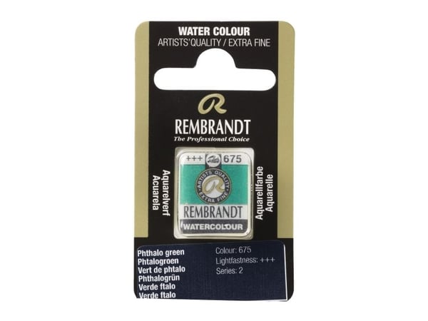 Rembrandt akvarellpan Phthalo Green 675