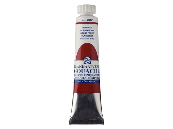 Talens Gouache Extra Fine-krom rør 302 dyp rød