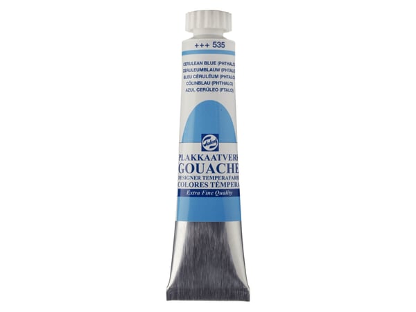 Talens Gouache Extra Fine kvalitetrør Cerulean Blue (Phthalo) 535