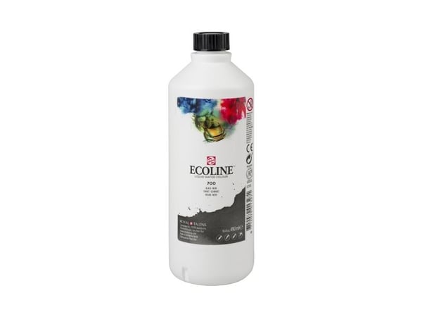 Ecoline flytende akvarellflaske Black 700