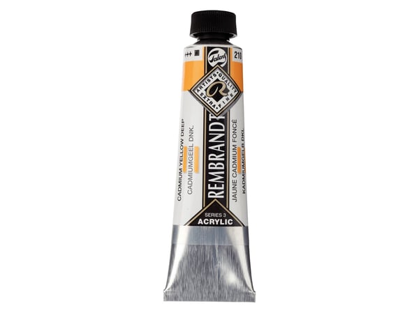 Rembrandt akrylfärg tub Cadmium Yellow Deep 210