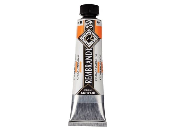 Rembrandt akrylmaling tube 211 kadmium orange