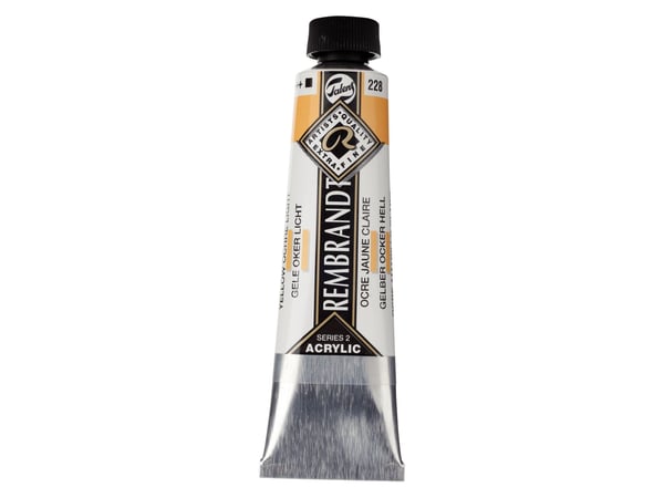 Rembrandt akrylmaling tube Gul oker lys 228