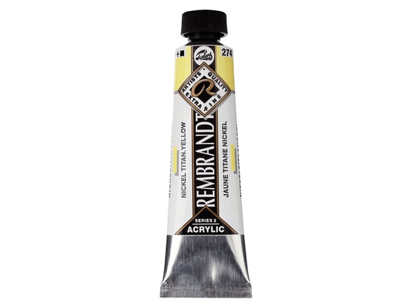 Rembrandt akrylmaling tube Nickel Titanium Yellow 274