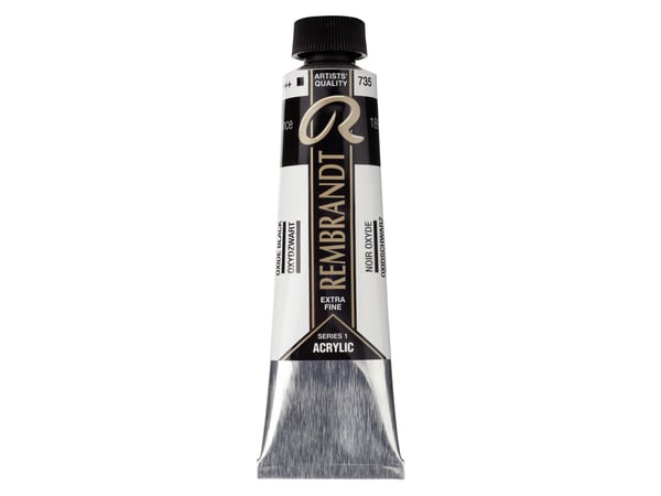 Rembrandt akrylfarge tube 735 Oxide Black