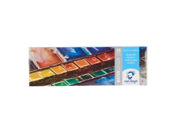 Van Gogh akvarell metallboks-sett | 24 half pans