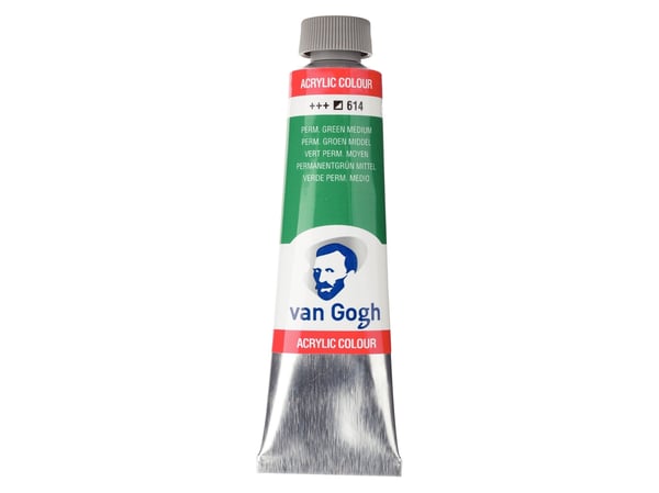 Van Gogh akrylmaling, tube Permanent Green Medium 614