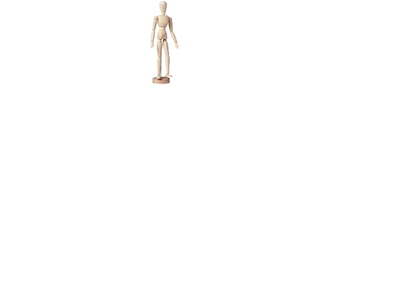 Talens mannequin Female plain tre, høyde 30 cm