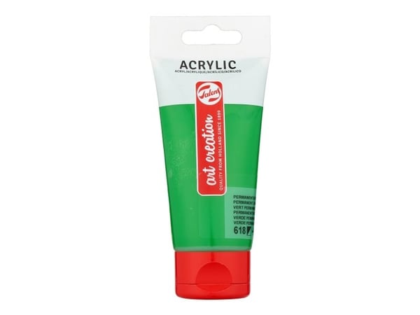 Talens Art Creation Acrylic Colour Tube Permanent Green Light 618