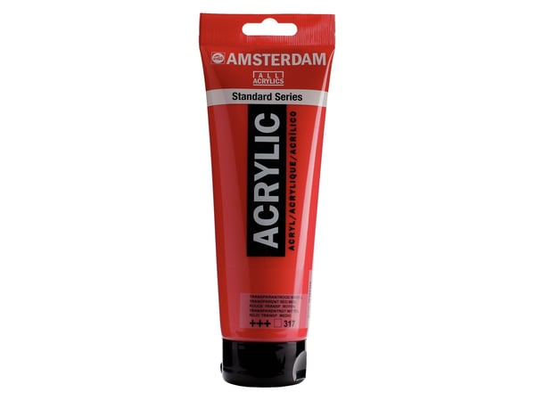Amsterdam Standard Series akryl-rör transparent röd medium 317