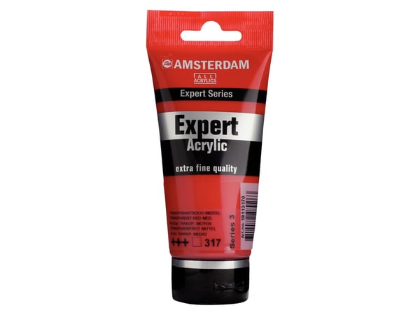 Amsterdam Expert Series akrylrör transparent röd medium 317