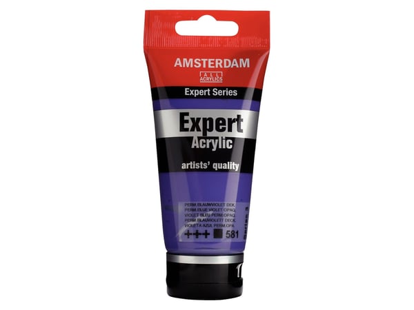 Amsterdam Expert Series Akrylrør 75 ml Permanent Blue Violet Opaque 581