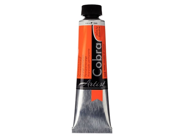 Cobra Artist vattenblandbara oljefärger tub E266 Permanent Orange