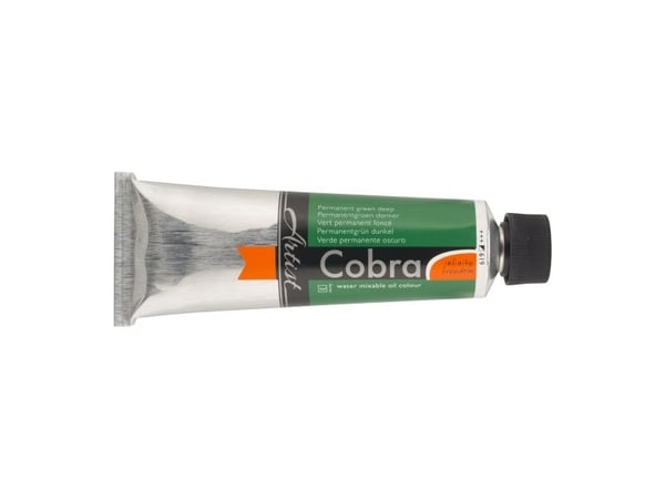 Cobra vannblandbar oljemaling, tube Permanent Green Deep 619