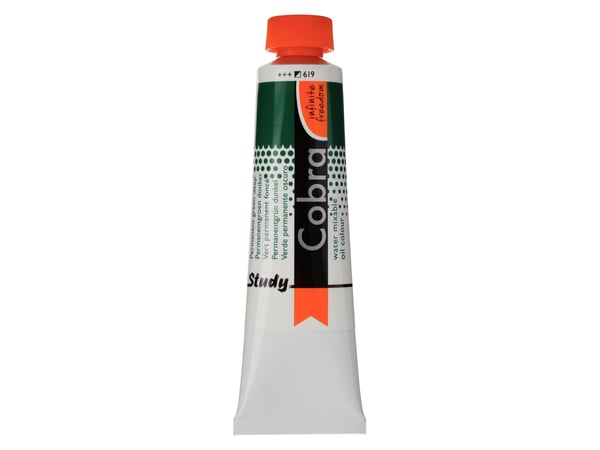 Cobra Study Water Mixable Oil Tube Permanent Green Deep 619