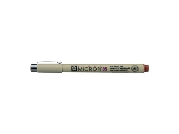 Sakura Fineliner PIGMA MICRON 05 brun strektykkelse 0,45 mm permanent blekk (XSDK0512) – 1 stk