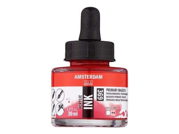 Artequipment Amsterdam Acrylic Ink Bottle Primær Magenta 369