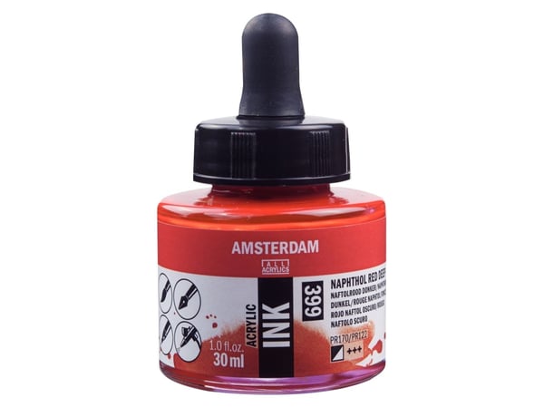 Amsterdam akryl blekkflaske Naphthol Red Deep 399