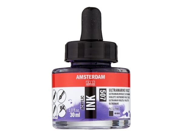 Amsterdam akrylblekkflaske ultramarin violet 507