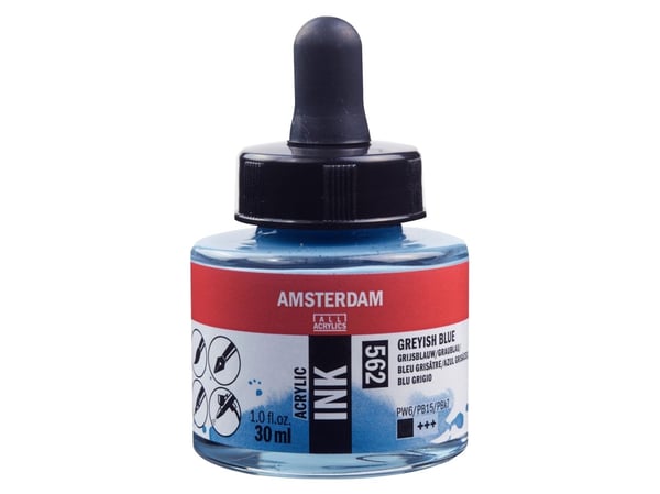 Schjerning Amsterdam akryl tusjflaske gråblå 562