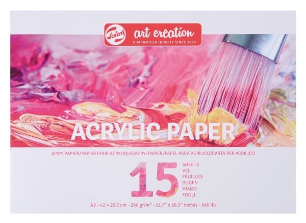 Talens Art Creation akrylpapirblokk 42 x 29,7 cm (A3), 290 g, 15 ark
