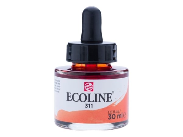 Ecoline flytende akvarellflaske Vermilion 311