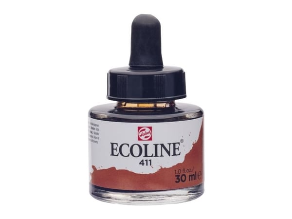 Ecoline flytende akvarellflaske Burnt Sienna 411