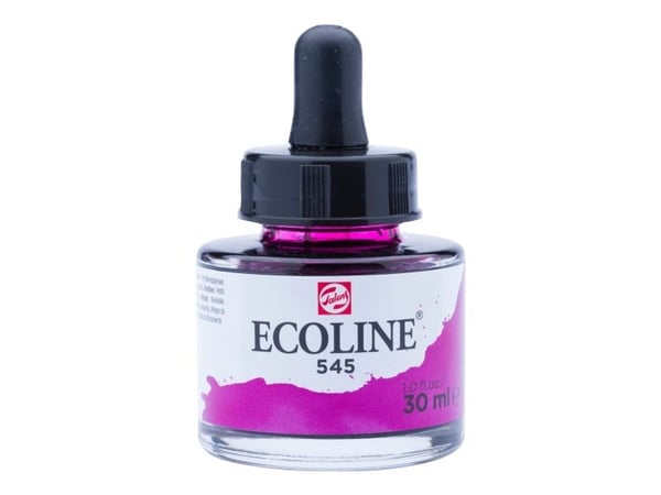 Ecoline flytande akvarellfärgflaska röd violett 545