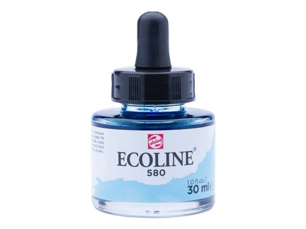 Ecoline nestemäinen vesiväripullo Pastellinsininen 580