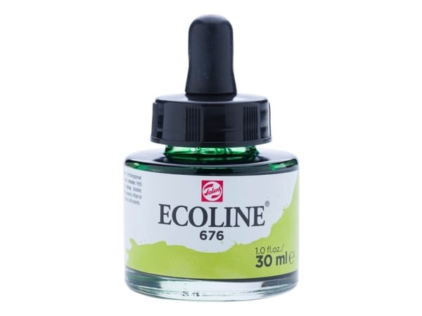 Ecoline flytende akvarell i flaske Grass Green 676