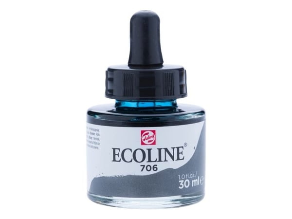 Ecoline flytande akvarellfärg Flaska Deep Grey 706