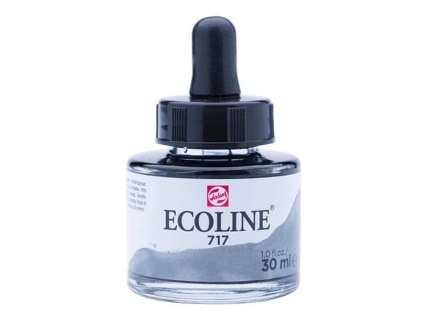 Ecoline nestemäinen vesiväripullo 717 kylmä harmaa