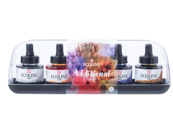 Ecoline flytande vattenfärgs-set Additional | 5 x