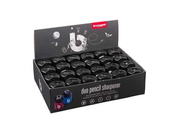 Bruynzeel blyertspenneskärpare duo barrel display | 24 st