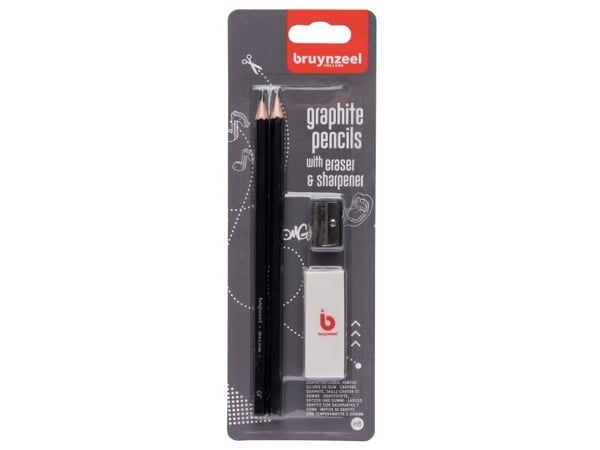 Bruynzeel Teens Graphite Pencil HB Sharpener&Eraser 4