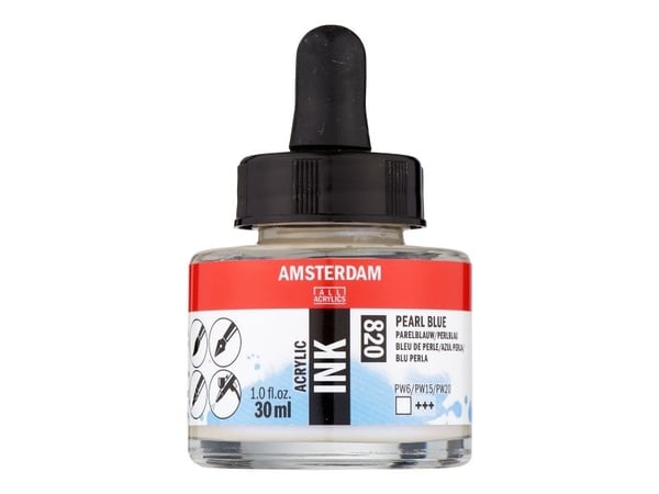 Amsterdam Acrylic Ink flaske Pearl Blue 820