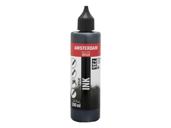 Amsterdam Acrylic Ink Bottle 100 ml Oxide Black 735
