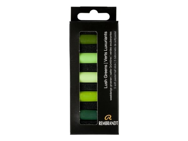 Rembrandt Soft pastel sett Lush Greens | 5 halvpasteller