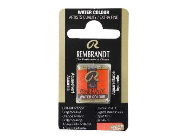 Rembrandt akvarellmaling Pan Brilliant Orange 264