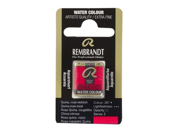 Rembrandt akvarell Quinacridone Rose Reddish 367