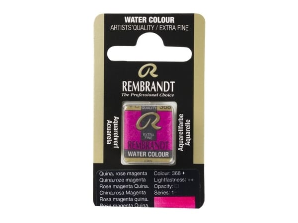 Rembrandt akvarellmaling Quinacridone Rose Magenta 368