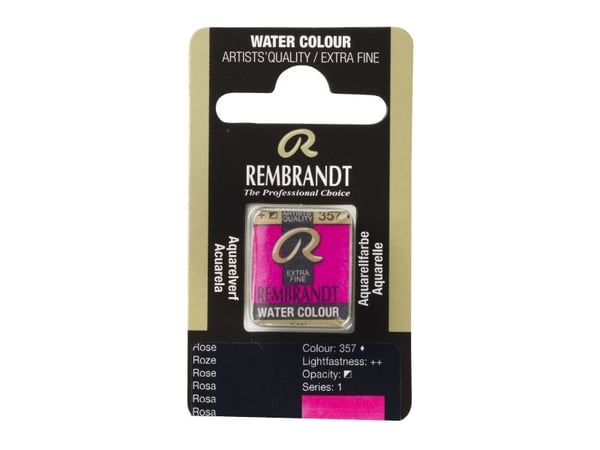 Rembrandt akvarell Pan Rose 357