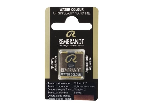 Rembrandt akvarellfarge Transparent Oxide Umber 417
