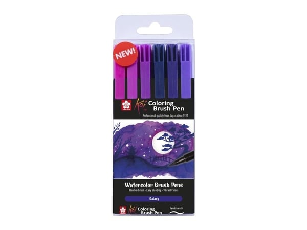 Sakura Koi coloring brush pen-set Galaxy | 6 farger