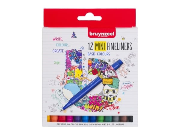 Bruynzeel 60241512, Flerfarget, Flerfarget, 0,4 mm, Fint, Rund, Vann-basert blekk