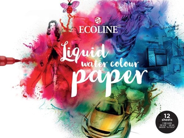 Ecoline akvarellpapirblokk | 24 x 32 cm, 290 g/m², 12 ark