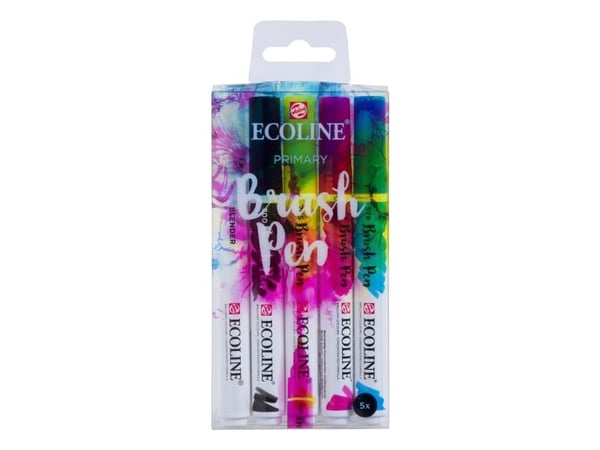 Ecoline Brush pen set Primary | 5 colours
