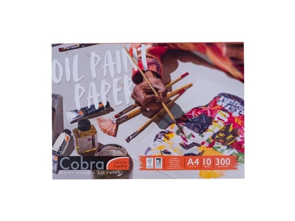 Cobra Oil fargepapirblokk | 29,7 x 21 cm (A4), 300 g, 10 ark