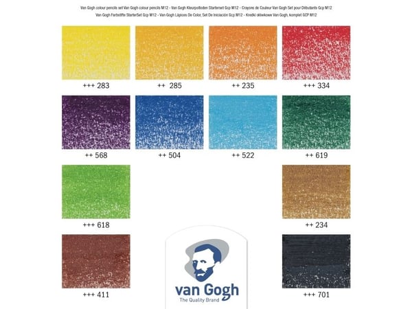 Van Gogh fargeblyant startsett | 12 farger