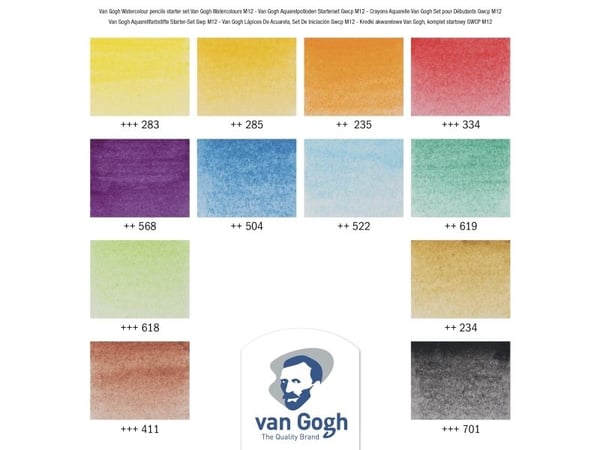 Van Gogh akvarellfargeblyant-startsett | 12 farger